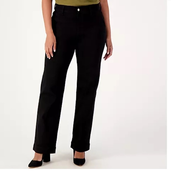 Denim&Co Denim - NWT Denim & Co. Regular Easy Stretch Denim Straight Leg Trouser Jean 22WP